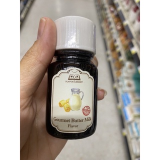 วัตถุแต่งกลิ่นรสเลียนธรรมชาติ กลิ่น เนยนม ตรา เฟลเวอร์ ไลบรารี 30 ml. Gourmet Butter Milk Flavor ( Flavor Library Brand )