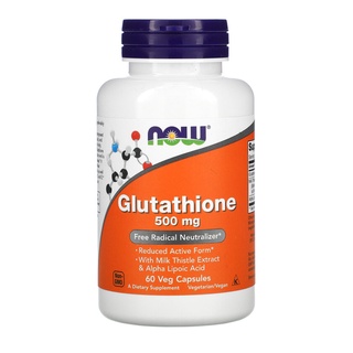 Now Foods, Glutathione, 500 mg, 60 Vcaps