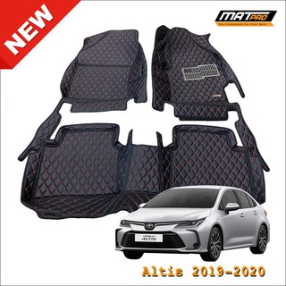 MatPro พรมปูพื้นเข้ารูป 5D 6D Premium Fitted Leather Car Mats สำหรับรถรุ่น All New Altis 2019-2020 (ไม่ใช่ Hybrid)