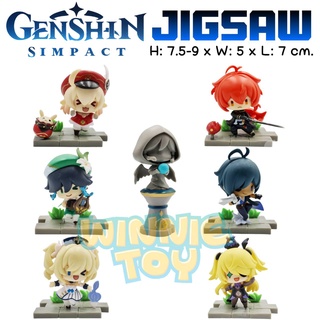 ฟิกเกอร์ โมเดล เกนชินอิมแพค 7 แบบ ฐานจิ๊กซอว์ Genshin impact ครบชุด winnietoys