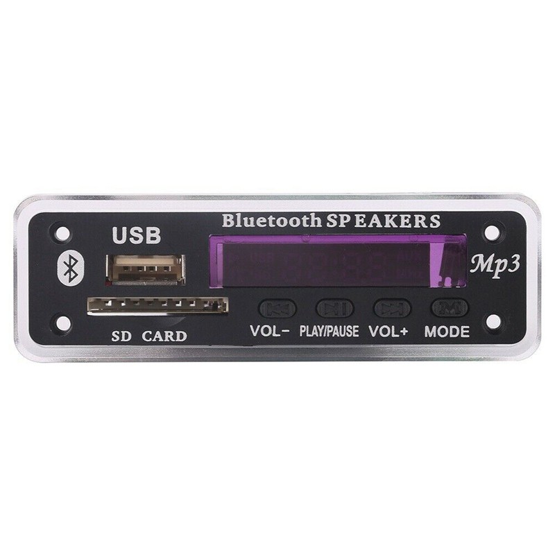 Dc 5v / 12 V 5 . 0 Usb Aux Sd วิทยุ Fm Lossless Mp 3 / Wma / Wav / Wac / Wac / Wac / Wac / Wac /โมดู