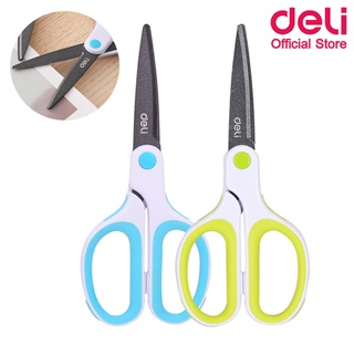 Deli 6054 Scissors กรรไกรเทฟล่อน ขนาด 175mm (แพ็ค 6 ชิ้น) กรรไกร กรรไกรตัดอาหาร กรรไกรห้องครัว อุปกรณ์สำนักงาน เครื่องเขียน