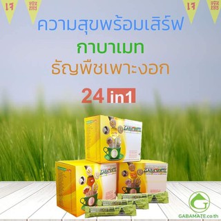 กาบาเมท(เซท 3 กล่อง) ธัญพืชเพาะงอก 24 ชนิด ข้าว 9 สี ถั่ว 9 สี งา 3 สี ข้าวโพด ข้าวฟ่าง แฟล็กชีด