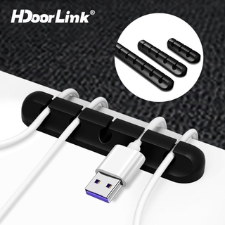 Hdoorlink Cable Winder Earphone Silicone USB Holder Desktop Tidy Management