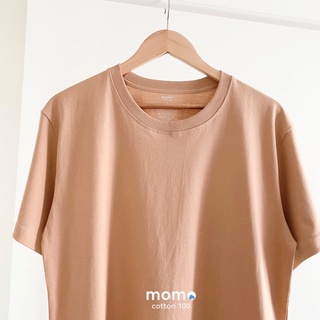 MOMO Cotton100 - Basic Milk Tea เสื้อยืดสีชานม