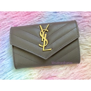 ฟรีสายโซ่!! New YSL Card Holder Envelope Case การ์ดปี2022 แท้💯