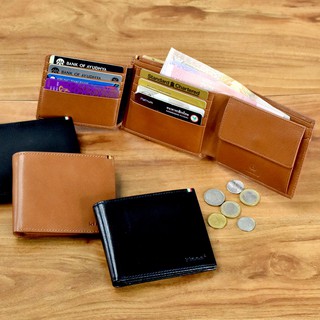 05-179/13 tri-fold wallet with coin pocket กระเป๋าสตางค์หนังแท้ ยี่ห้อ klaas ของแท้