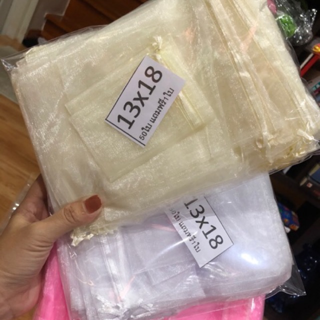 ถุงผ้าแก้ว13*18cmแพค50ใบ