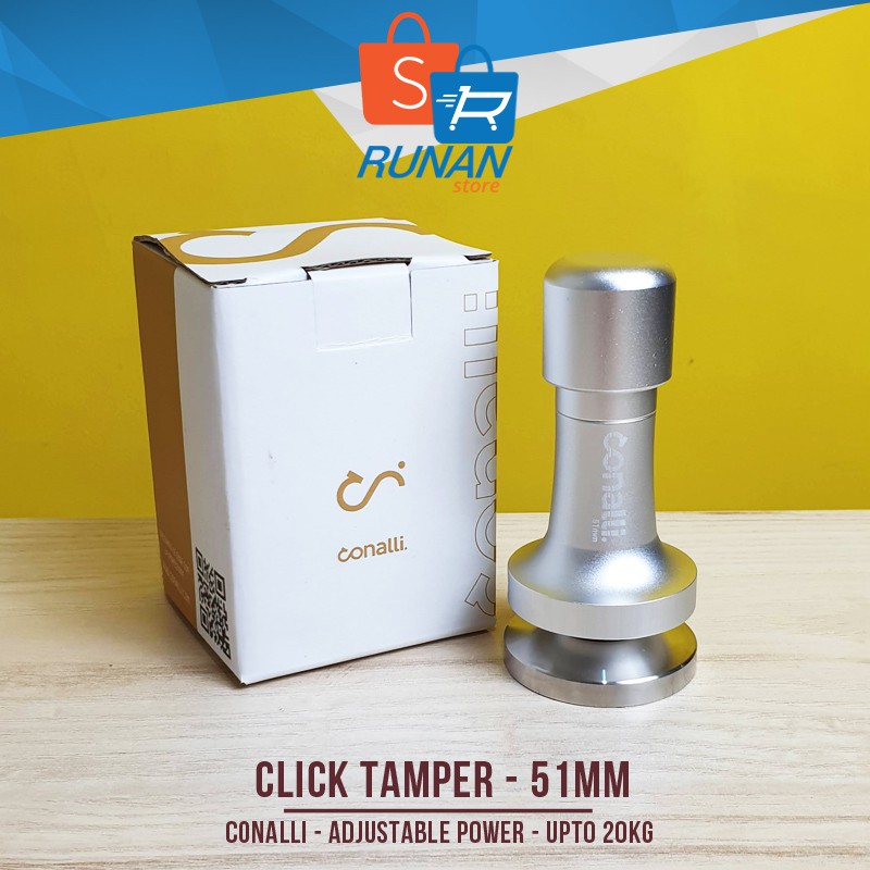 Tamper Click 51mm Coffee Click Tamper ปรับได้ 51 mm - Conalli Grey