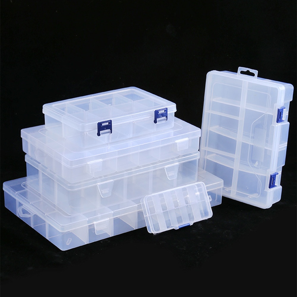 Please COD 12 Sizes Plastic Storage Jewelry Box Compartment Adjustable