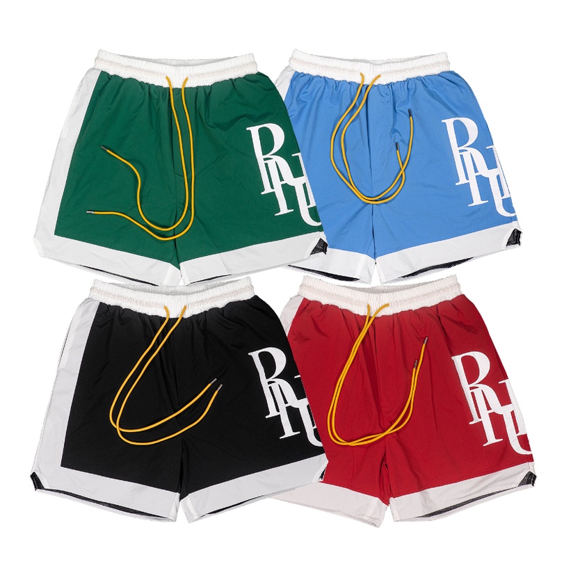 กางเกงขาสั้นลําลอง พิมพ์ลายโลโก้ High Street Rhude เหมาะกับฤดูร้อน สําหรับผู้ชาย