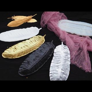 SUP Angel Wing Tray Silicone Jewelry Resin Mold Large Feather Dishes Plate DIY Mold