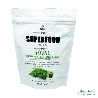 NATUUR  YOUNG 150g. เครื่องดื่มต้นอ่อนข้าวสาลีผสมใบอ่อนข้าวบาร์เลย์และอัลฟัลฟ่าผง