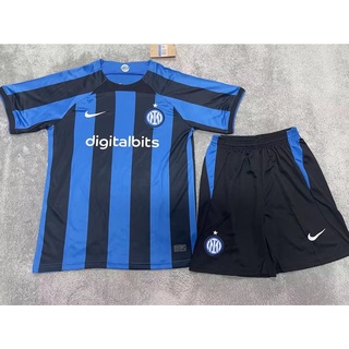 เสื้อกีฬาแขนสั้น ลายทีมชาติฟุตบอล Inter Milan 22-23 คุณภาพสูง AAA ไซซ์ S-XXL