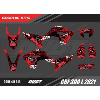 สติ๊กเกอร์วิบาก Honda CRF 300L 2021 ทั้งคัน Graphic kit สติ๊กเกอร์เคลือบเงา สุดคุ้ม