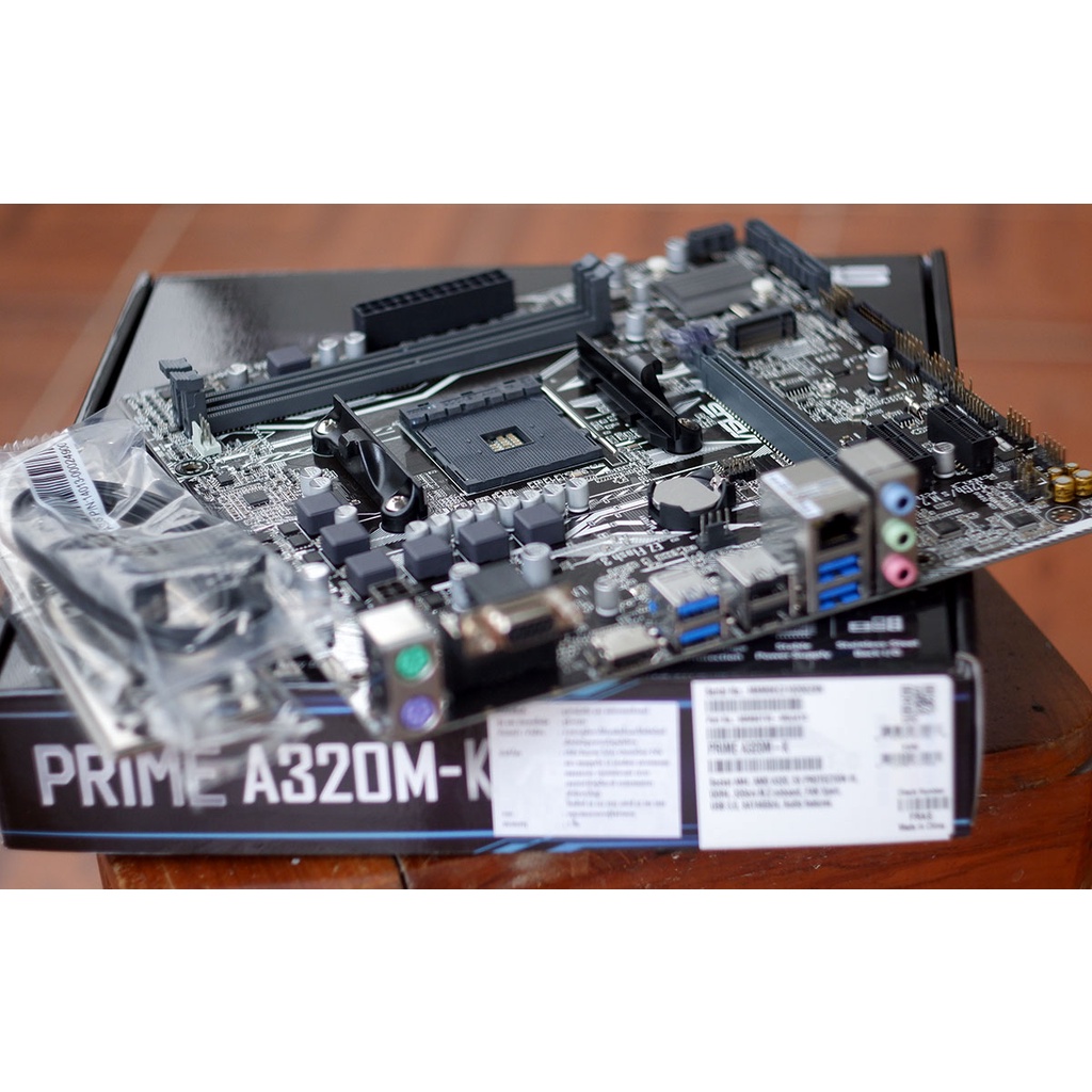 (มือสอง)ASUS PRIME A320M-K สภาพใหม่มากซื้อมาเทส CPU ครั้งเดียว ประกันเหลือถึง  14/09/2567