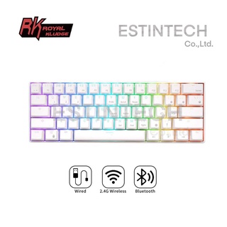 Keyboard (คีย์บอร์ด) Royal Kludge RK61 RGB Hot Swap 3 mode ไร้สาย บลูทูธและมีสาย เปลี่ยนสวิตซ์ได้ ของใหม่ประกัน 6 เดือน