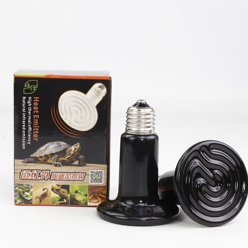 Ceramic หลอดไฟเซรามิค​ หลอดไฟให้ความร้อน​ ไม่มีแสง สำหรับเต่าบกสัตว์เลื้อยคลาน กกลูกนก ใช้คู่กับขั้วหลอดไฟเซรามิค​ได้