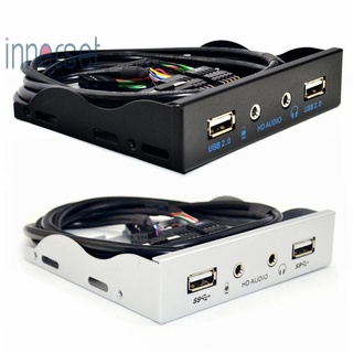 [Innerset] แผงด้านหน้า 3.5 นิ้ว 9Pin To 2 Usb 2.0 Hub Floppy Bay Hd 3.5 มม.