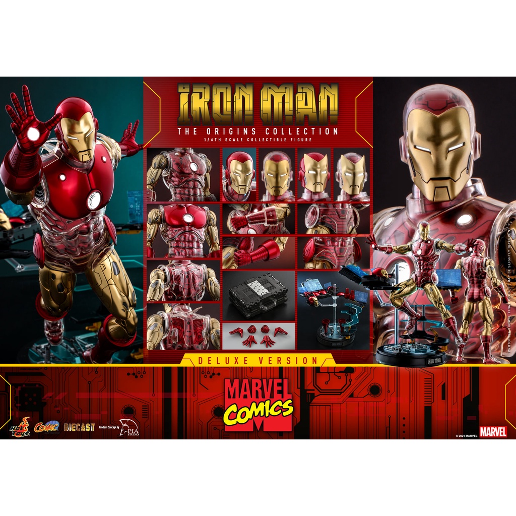 พร้อมส่ง 📦 Hot Toys CMS08D38 1/6 Marvel Comics - Iron Man (Deluxe Version) [The Origins Collection]