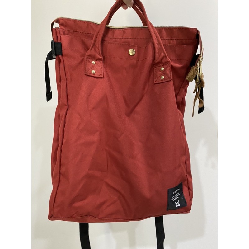 anello กระเป๋าเป้สะพายสีแดง