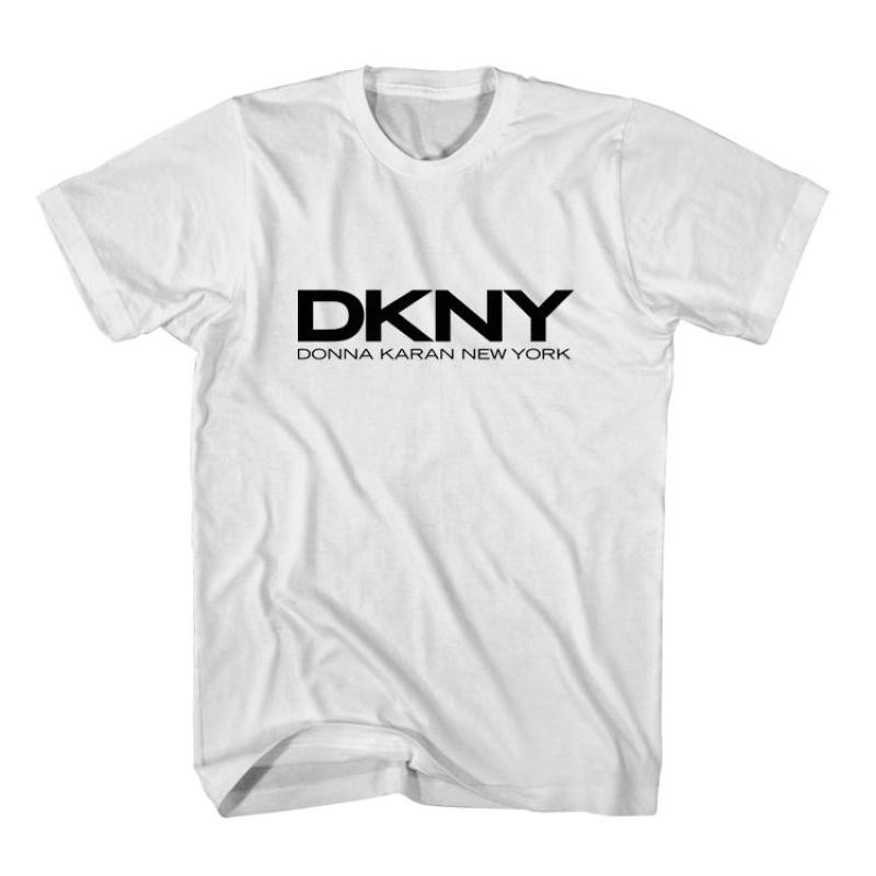 เสื้อยืดครอปเสื้อยืดผ้าฝ้าย 100% พิมพ์ลายโลโก้ dkny 68 yorkS-5XL