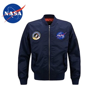 (พร้อมสต็อก) NASA เสื้อแจ็คเก็ตกันลมใหม่คุณภาพสูงเสื้อนอกเครื่องแบบเบสบอลหลวมขนาดใหญ่