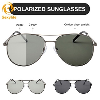 แว่นกรองแสงผู้ชาย แว่นตากันแดดเปลี่ยนสีชาย Polarized Sunglasses แว่นตากรองแสงออกแดดเปลี่ยนสี แว่นตากรองแสง แว่นตาออกแดดเปลี่ยนสี Polarized Sunglasses Lightweight Metal Frame Sun Protection Special Glasses For Women Men