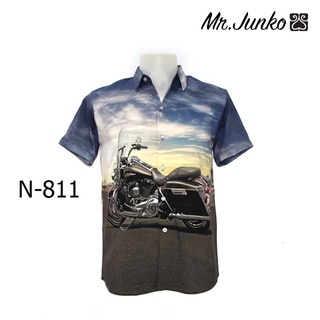 ⚡ ส่งฟรี⚡เสื้อเชิ้ต งานต่อลาย Mr-Junko ผ้านิ่มใส่สบายไม่ร้อน N-811