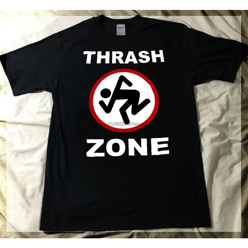 D เสื้อยืด ลาย D R I Thrash Zone ไซซ์ S - 3Xl