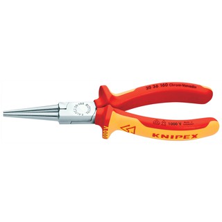 KNIPEX Long Nose Pliers VDE - 160 mm คีมปากยาว VDE 160 มม. รุ่น 3036160