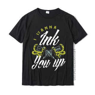 เสื้อยืด พิมพ์ลายกราฟฟิค I Wanna Ink You Up Tattoos สไตล์คลาสสิก สําหรับผู้ชายS-5XL