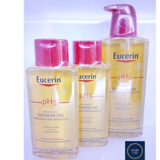 💥หมดอายุ11/22 แท้100%Eucerin pH5 shower oil สูตรสำหรับผิวแห้งมาก บอบบาง แพ้ง่าย 200 ml &amp; 400 ml💥