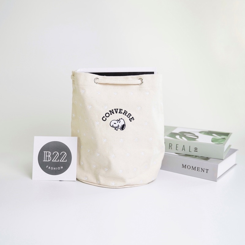 *พร้อมส่ง* กระเป๋าผ้าแคนวาส Peanuts x Converse Japan x PLAZA Style Japan
