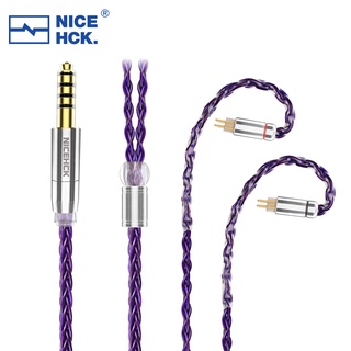 Nicehck PurpleSE นําเข้า สายเคเบิลหูฟัง ทองแดง FURUKAWA 3.5 2.5 4.4 มม. MMCX 0.78 มม. 2Pin แบบเปลี่ยน สําหรับ Mele S12 Form Nio 8 เส้น