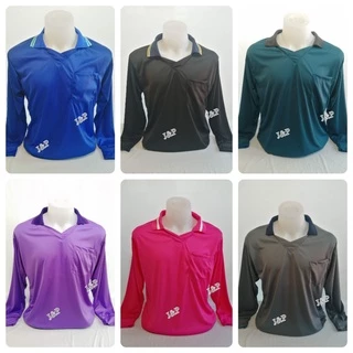 เสื้อคนงานแขนยาวคอวีมีปกและกระเป๋าสวมใส่สบาย