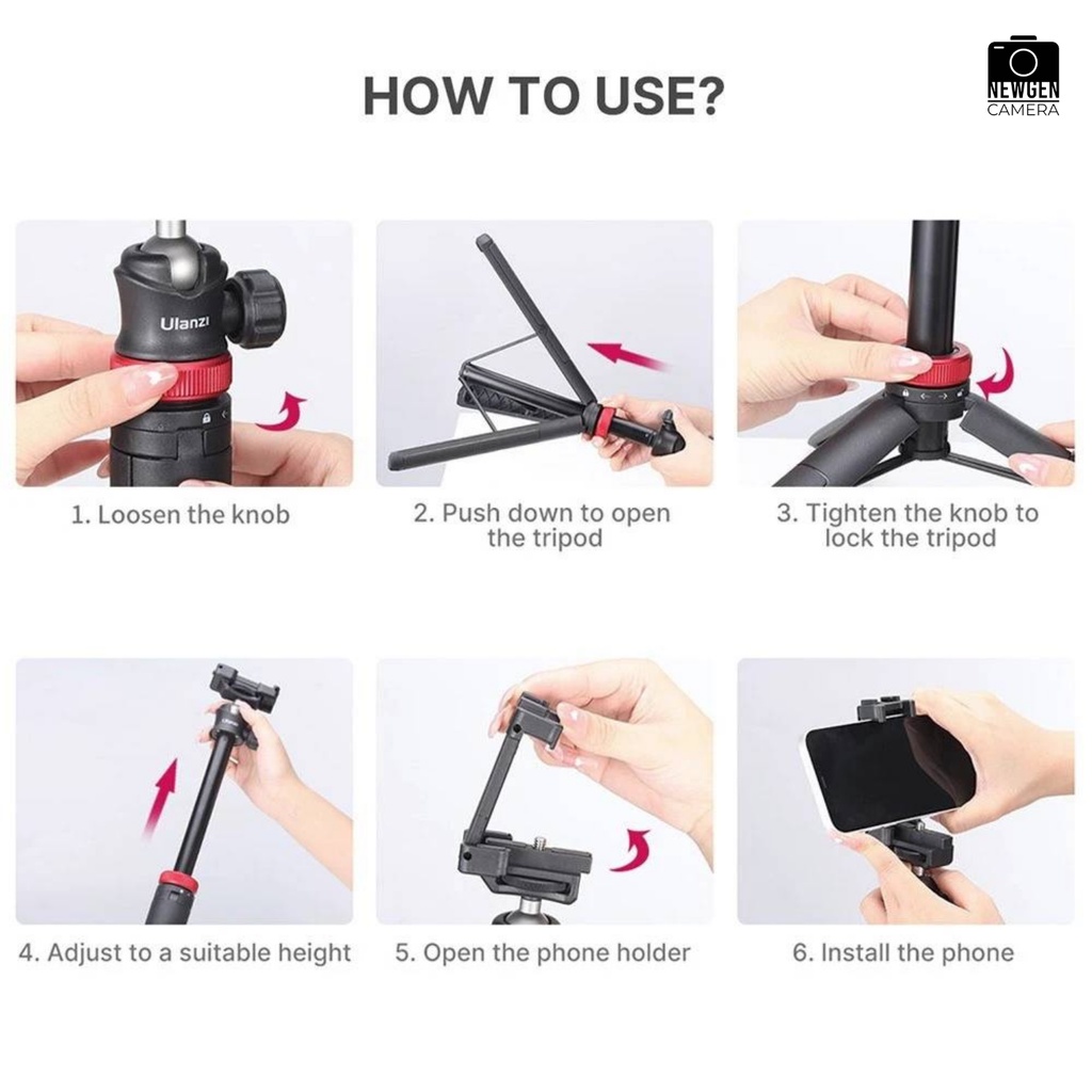 Ulanzi MT-44 Multi-Functional Mini Tripod ขาตั้งแบบ 2-in-1 สินค้าพร้อมจัดส่ง