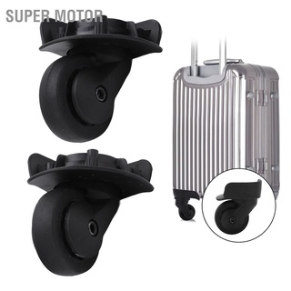 Super Motor 1 Pair Luggage Swivel Casters Plastic Mute Suitcase Wheel Repalcement Black A65