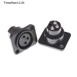 【TimeHee11】แจ็คตัวเมีย Xlr 3 Pin 3 ขั้วต่อซ็อกเก็ตแชสซี 2 ชิ้น