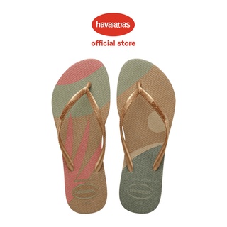 Havaianas พาเลตต์สีเรืองแสง สําหรับผู้หญิง - รองเท้าแตะ สีเทาทราย / สีทอง