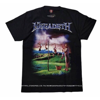 Tee ▥เสื้อวง MEGADETH ROCK เสื้อยืดวงร็อค เสื้อยืด megadeth