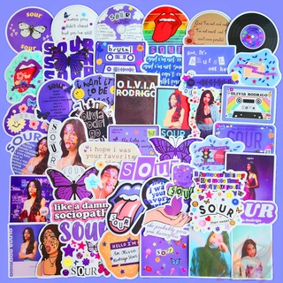 ❉ Olivia Rodrigo Series 03 ♪  Music Album Sour สติ๊กเกอร์ ❉ 54Pcs/Set DIY Fashion Mixed Luggage Laptop Skateboard Doodle Decals สติ๊กเกอร์