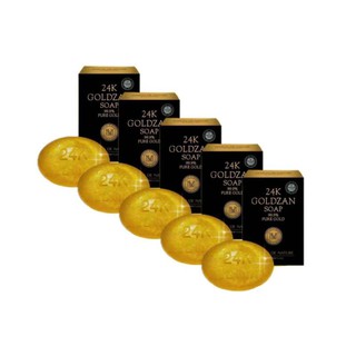 24K Goldzan Soap 99.99% Pure Gold 100g. ( 5 ก้อน )