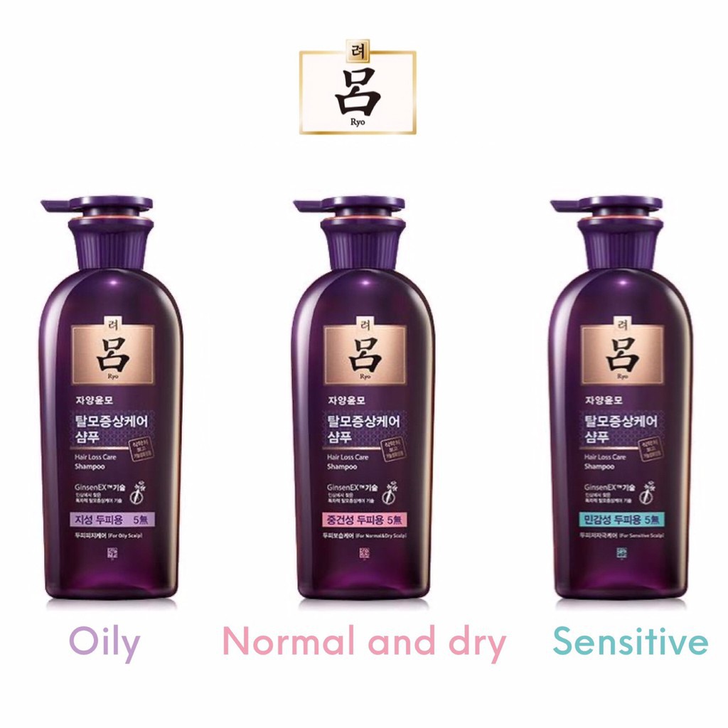 keratin shampoo organic shampoo anti dandruff shampoo ♂RYO Jayang yunmo Anti Hair Loss care Shampoo 400 ml แชมพูช่วยลดผม