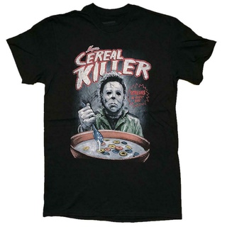 เสื้ เสื้อยืด พิมพ์ลาย Michael Myers Cereal Killer เข้ากับทุกการแต่งกาย สไตล์ฮาโลวีนS-5XL