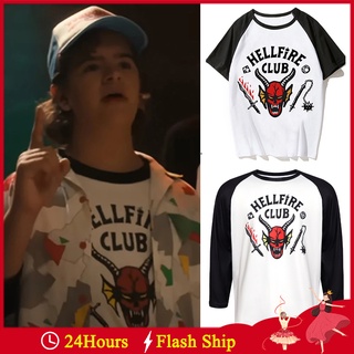 ใหม่ เสื้อยืด พิมพ์ลาย Stranger Things 4 Mike Hellfire Club สําหรับผู้ชาย ผู้หญิง