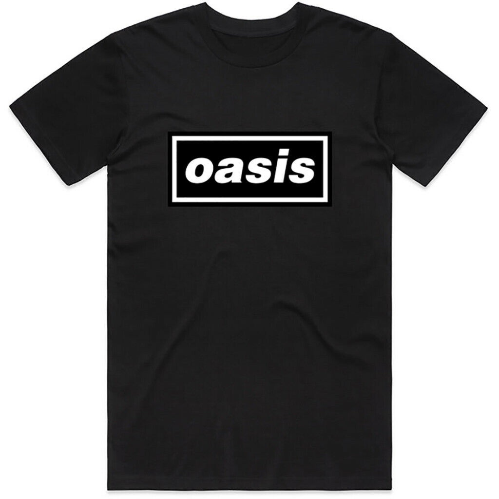 [COD]รายละเอียดเกี่ยวกับเสื้อยืด Oasis 'Classic Logo' (สีดํา) - ใหม่ &amp; !S-5XL