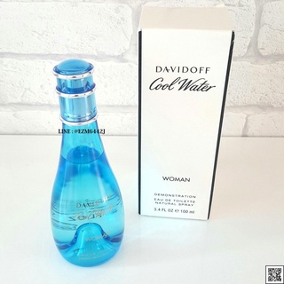 น้ำหอมแท้ DAVIDOFF COOL WATER FOR WOMEN EAU DE TOILETTE SPRAY 100 ML TESTER BOX ของใหม่ กล่องเทสเตอร์ ไม่เคยถูกฉีด