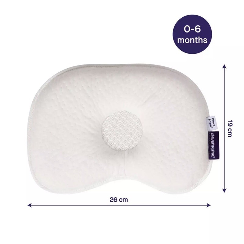 หมอนหลุม clevamama รุ่น Infant pillow 0-6m พร้อมปลอกหมอน (มือสอง)