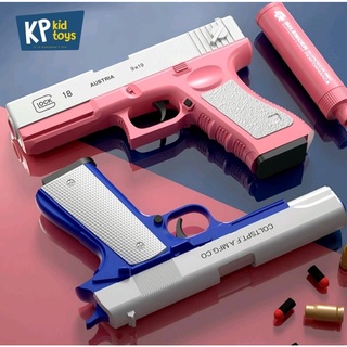 ปืนพก Glock ปืนพก Colt 1911 ปืนสั้น ปืนไม้ก๊อก กระสุนอ่อน ปืนของเล่น ปืนปลอก กระสุนยาง ปลอกพลาสติก ปืนก๊อก ปืนอัดลม